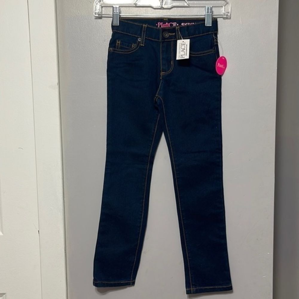 The Childrens Place Girls Skinny Jeans Dark Wash Slim Fit Size 6X 7 NWT